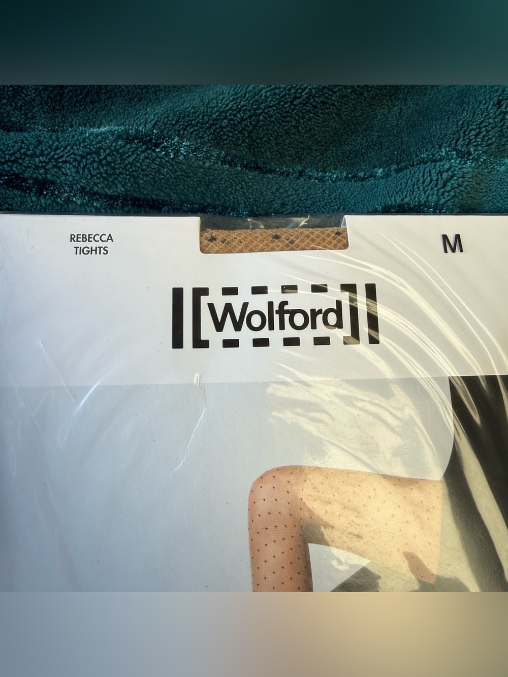 NWT Wolford Rebecca Polka Dot tights sahara / black size M - Picture 3 of 8
